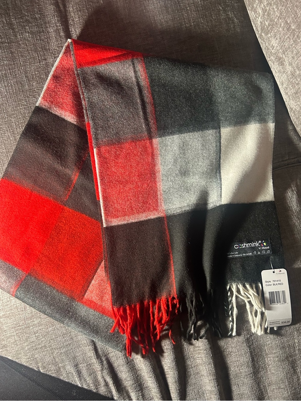 NWT V. Fraas Cashmink Colorblock Scarf